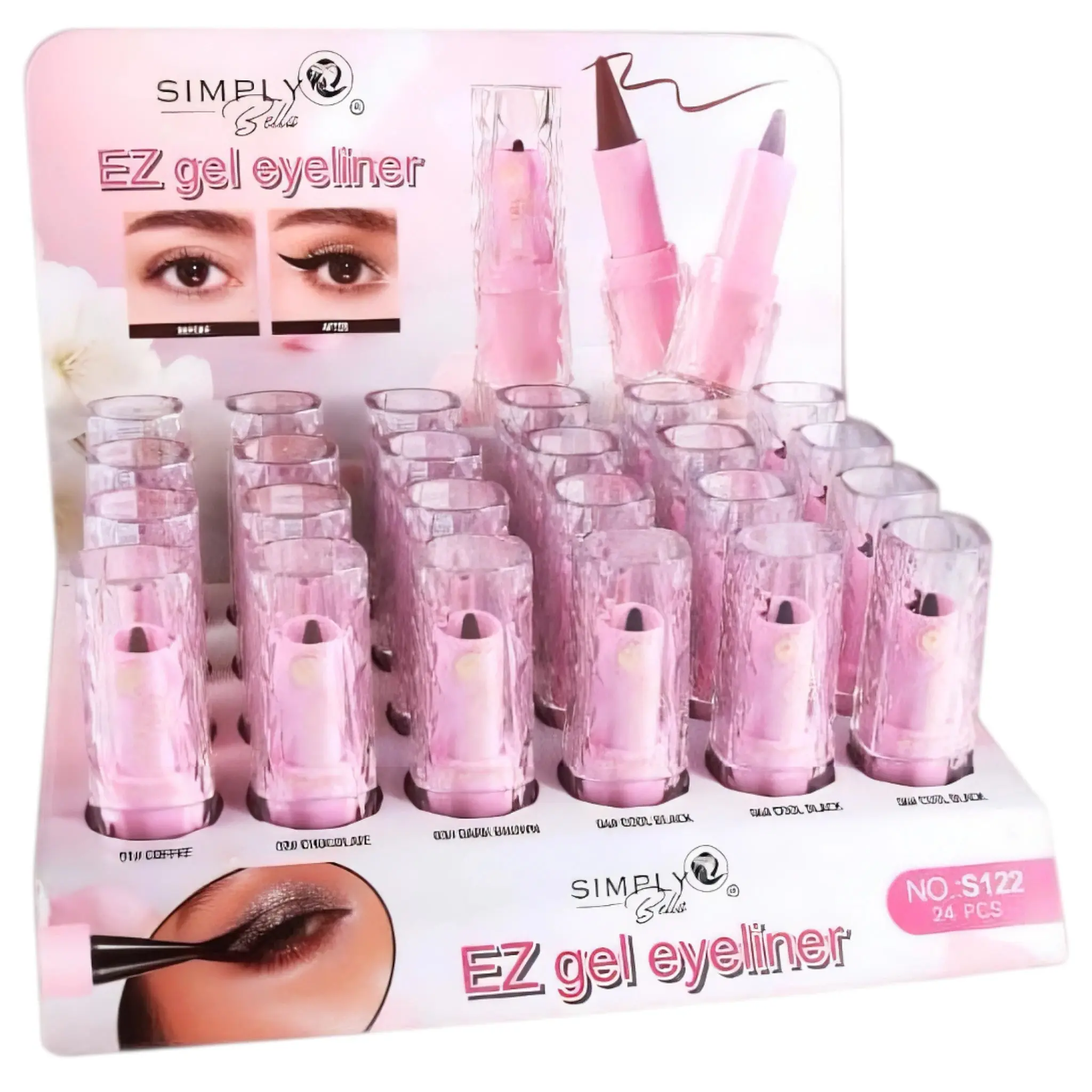 Simply Bella Ez Gel Eyeliner - Wholesale Display 24 Units (S122)