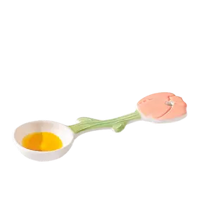 KAWASIMAYA Fresh Style Ceramic Soup Spoon - Cute Tableware for Home & Kitchen