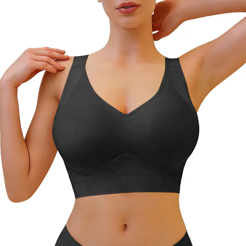 SOFT INTENTION The Shapewear Bra , wireless , 7 Roll Hooks Back Fat Smoothing , Jelly Bra Everyday Push Up Bra , Fajas Bra