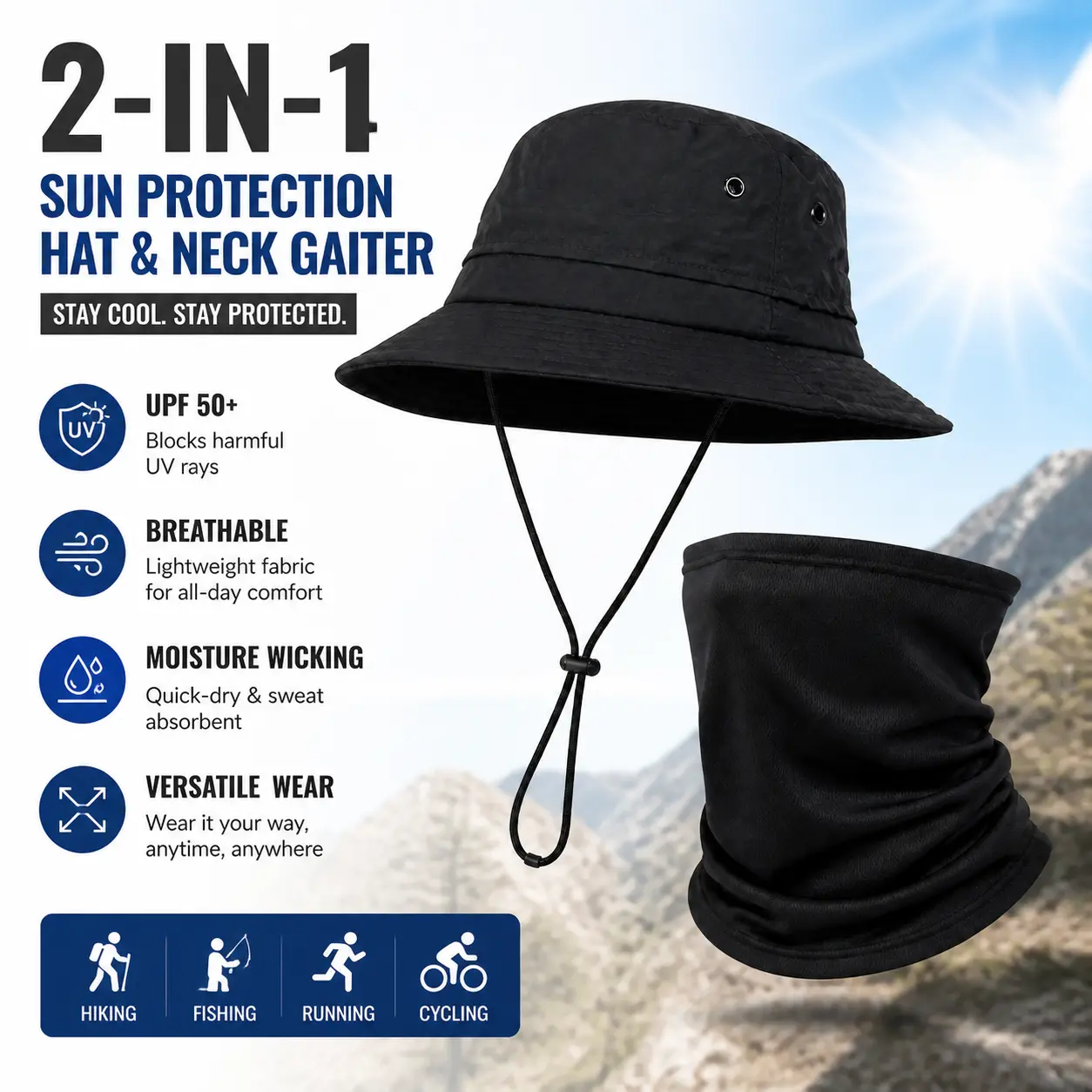 Unisex Quick-Dry Waterproof Bucket Hat - Solar Fishing, Sunshade Style with Storage Pocket, Breathable UV Protection for Summer Outdoor Activities, Solar Fishing Hat, Sunshade Hat