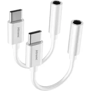 USB 3.5mm Headphone Jack Adapter for iPhone17/ iPhone 16/16 Pro/15/15 Pro/Pro Max/Plus, Type Aux Audio Dongle Cable Cord Compatible with iPad, Samsung Galaxy S23/S23/S22/S21, MacBook（2 Pack）
