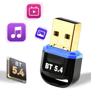 Usb Bluetooth Adapter for PC,5.4 Wireless Dongle with 20m Extended Range, EDR&BLE, Plug & Play for Windows 11/10/8.1, for  Headphones, Keyboard, Mouse, Phone,ETC