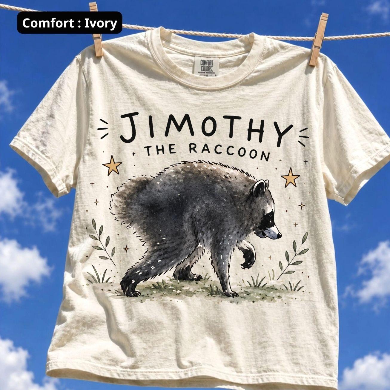 Comfort Colors Jimothy Raccoon Shirt, Famous Seattle Raccoon Short King Jimothy Tee, Cute Trash Panda Graphic T-Shirt, Funny Meme Animal Lover Gift, Retro Vintage Raccoon Apparel, Cute Baby Raccoon Shirt, Trendy Aesthetic Gift for Men Women