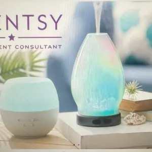Scentsy Bars: Small blocks of wax that are heated in electric warmers to release fragrance  Scentsy Diffusers: Use Scentsy Oils to fill the air with fragrance  Body products: Made with shea, aloe vera, sunflower oil, and essential oils  Laundry care: