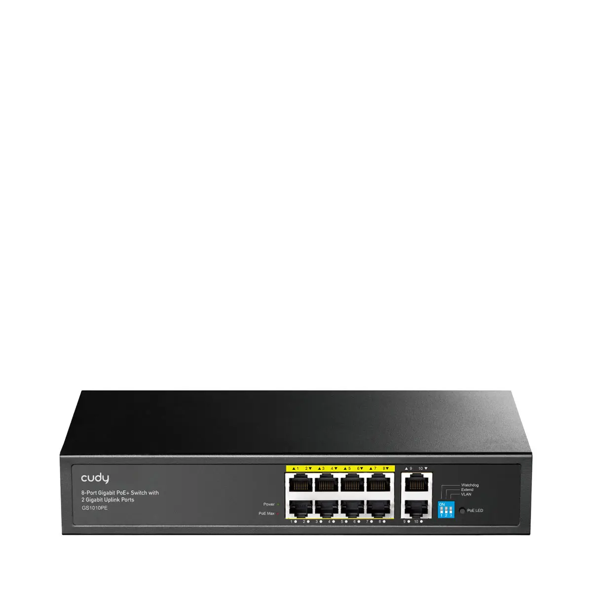 Cudy GS1010PE 8-Port Gigabit PoE+ Unmanaged Network Switch with 2x Gigabit Uplink Port