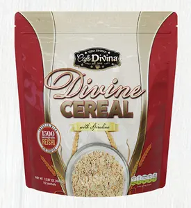 Caf Divina Divine Cereal with Spirulina 1500 Reishi Mushroom 15.87 oz 15 Sachets