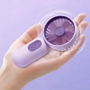 Mini Portable Fan, Cute Handheld Battery Operated, Lightweight Small Personal Fans, 3 Speeds, USB Rechargeable, Desk Fan for Office, Travel, Camping