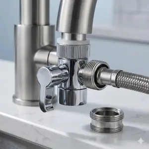 Multi-Function Faucet Adapter Leak-Proof Quick Connect for Washer Shower Garden Hose Switchable Dual Spray Valve Core Universal Fit Kitchen Bathroom Outdoor Durable Multi Purpose