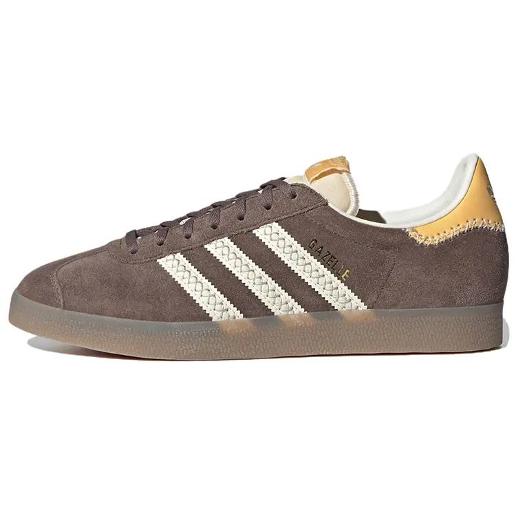 Adidas Originals Gazelle Earth Strata Cream Low Top Skate Shoes Unisex Brown IE3693