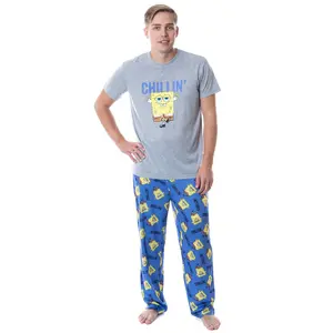 Nickelodeon SpongeBob SquarePants Mens' Chillin' Sleep Pajama Set