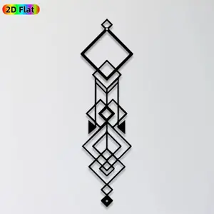 1pc Geometric Pattern Metal Wall Art, Intricate Geometric Statue Mural, Ideal Gift for New Year, Christmas, Geometric Design Enthusiasts,  Wall Sculptures, Perfect for Indoor Wall & Outdoor Fence, Unique Home & Garden Decor Accent