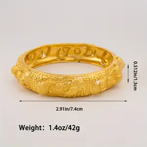 Women's Cuff Bracelet Luxury 24K Gold Plated Open Europe fashion vintage gold-plated color traditional wedding bracelet, bracelets for women,gifts girlfriend