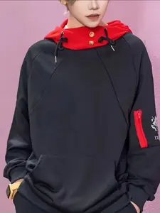Anime Jujutsu Kaisen Cosplay Hoodie, High-Neck Pullover, Loose-Fit Adult Unisex Top, Cartoon Pattern, All Seasons Fashion