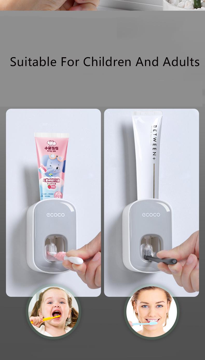 Wall Mounted Automatic Toothpaste Holder Bathroom Accessories Set Dispenser