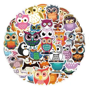 60pcs Owl Cute Mix Stickers for Water Bottles Laptops Phone Cases Scrapbooks Textbooks & Gift Wrapping Vibrant Color Protective Casing