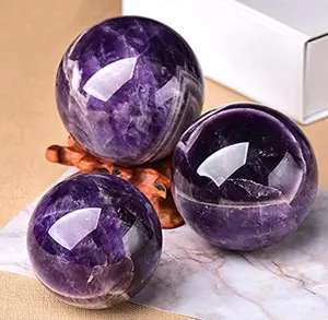 Natural Premium-Quality Dreamy Amethyst Ball Home Decor Piece