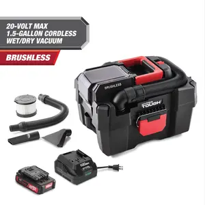 1.5 Gallon Wet Dry Vac, 20V Max, Brushless Motor, Cordless, Battery and Charger Included