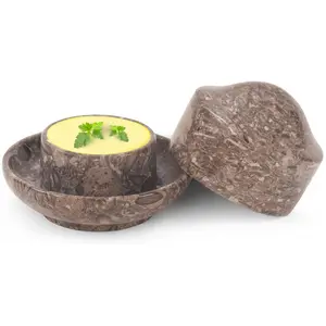 Elborse Marble Butter Keeper 4.25 Inches Handmade French Butter Holder For Kitchen Counter Decor Ideal Butter Crock For Counter With Water & Butter Crock For Kitchen