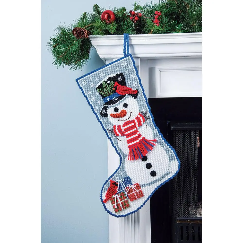 Snowman Stocking Plastic Canvas Kit