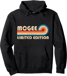 MCGEE Surname Retro Vintage 80s 90s Birthday Reunion Pullover Hoodie - 37B0BT4WX92T