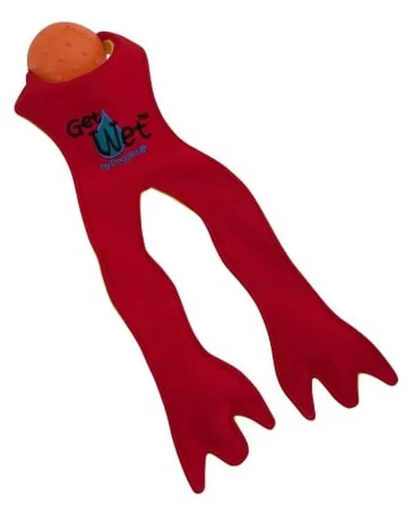 Doggles TYGWFL13 Get Wet Frog Legs Dog Toy - Red
