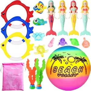 18-Piece Sinking Mermaid Diving Pool Toys for Kids (Ages 3–12) with Storage Bag — Fun Underwater Swim Games — Perfect Christmas Gift for Kids