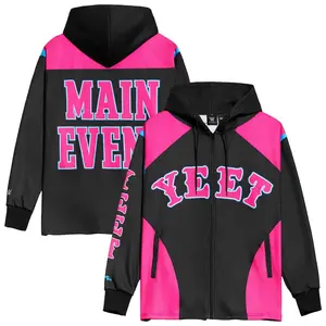 Jey Uso Inspired Zip Hoodie, Yeet Graphic Wrestling Jacket, Black Streetwear Pullover, Trendy Casual Fan Apparel for Energetic Wrestling Supporters