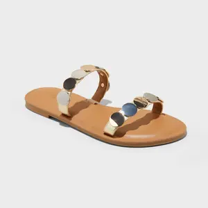 Women's Vivienne Two Band Flat Sandals - Universal Thread