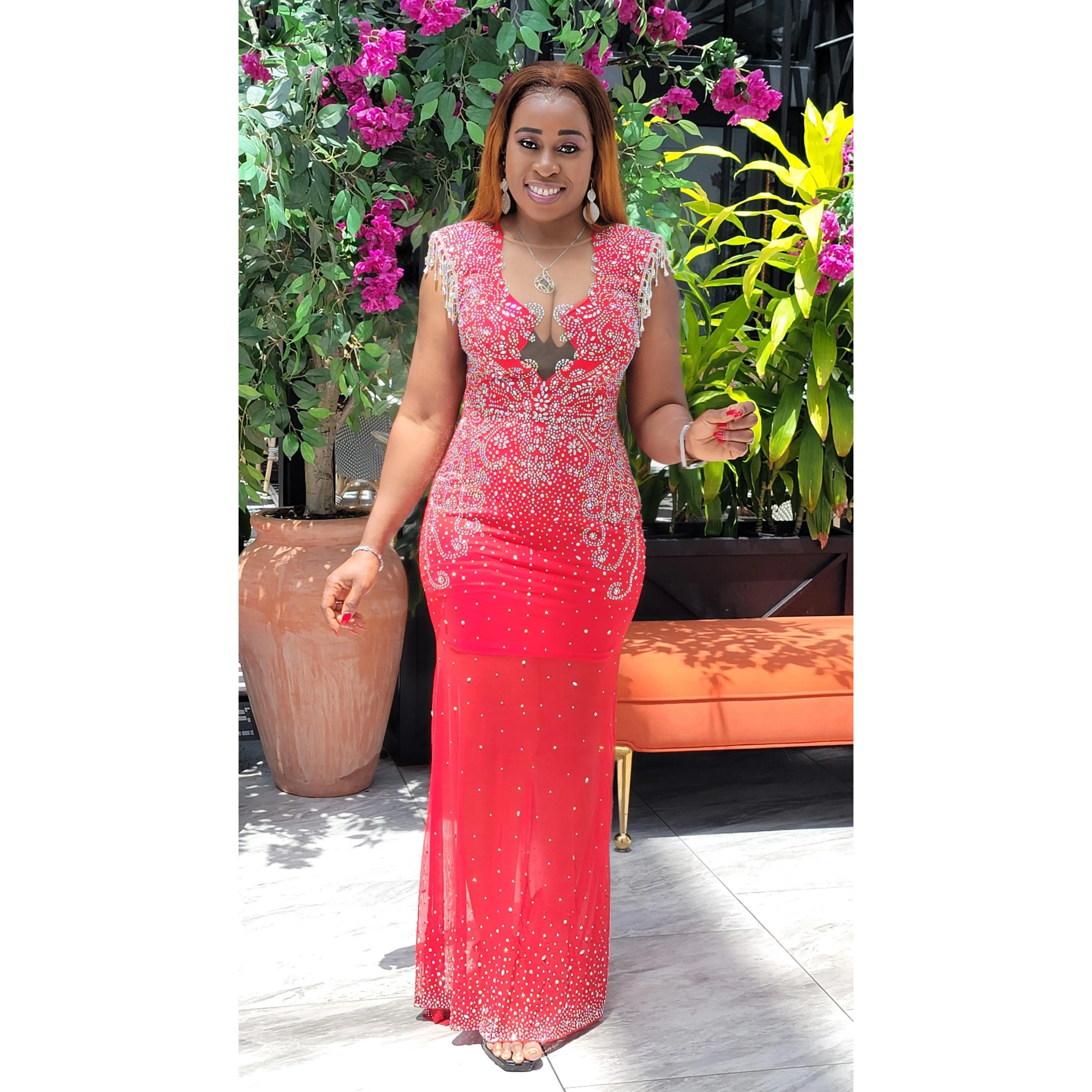 Radiant Elegance Rhinestone Dress
