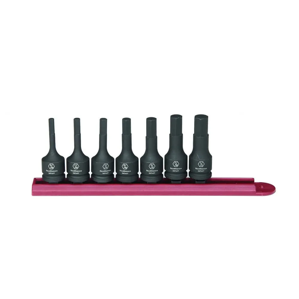 GearWrench 84913 7 Pc. 3/8" Drive Hex Bit Impact SAE Socket Set