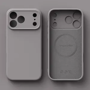 Original Liquid Silicone Magnetic Phone Case For iPhone 17 16 15 14 13 12 Pro Max Plus 17 Air For Magsafe Wireless Charge Cover