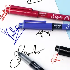 1Pc/3Pcs Direct Liquid Ink Sign Pen, Smooth Writing Fiber Tip Pens with Consistent Ink Flow, Quick-Dry Ink, No-Leak Design, Professional Signature Pens for Office, School, Journaling, Note Taking