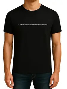 Limited Edition Men’s Text T-Shirt – Black | Slim Fit | Crew Neck | Soft Poly-Cotton