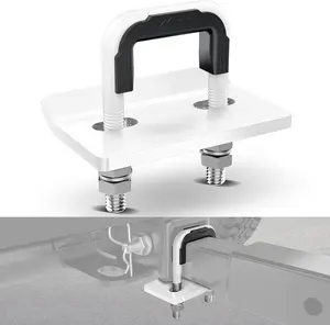 Nilight Trailer Hitch Tightener for 2 Inch Trailers Hitches Mount Anti Rattle Heavy Duty Steel with Rubber Cover White U Bolt Glossy Coating Plate Electrophoresis Anti-Rust Triple Protective Electroplated