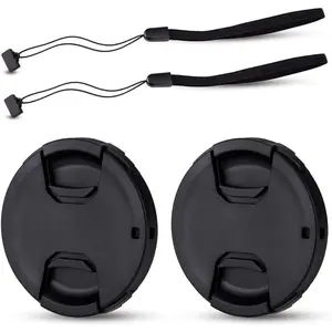 2-Pack 58mm Front Lens Cap Cover for Canon EOS Rebel T7 T6 T5 T100 4000D T8i T7i T6s T6i T5i T4i T3i T2i T1i SL3 SL2 SL1 XSi XTi with EF-S 18-55mm Kit Lens and other Lenses with 58mm Filter Thread