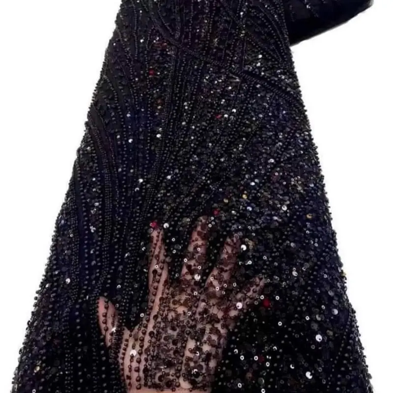 African Lace - Elegance Lace Materials, 5 Yards Each, Intricate Designs, High-Quality Crafted Material, Durable & Versatile for Various Crafts