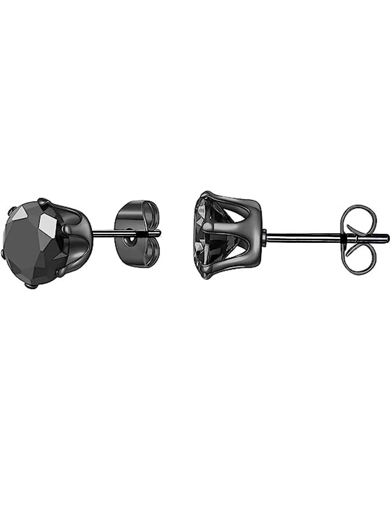 1 Pair Men's Minimalist Fashion Artificial Gemstone Decor Stud Earrings, Earring Studs