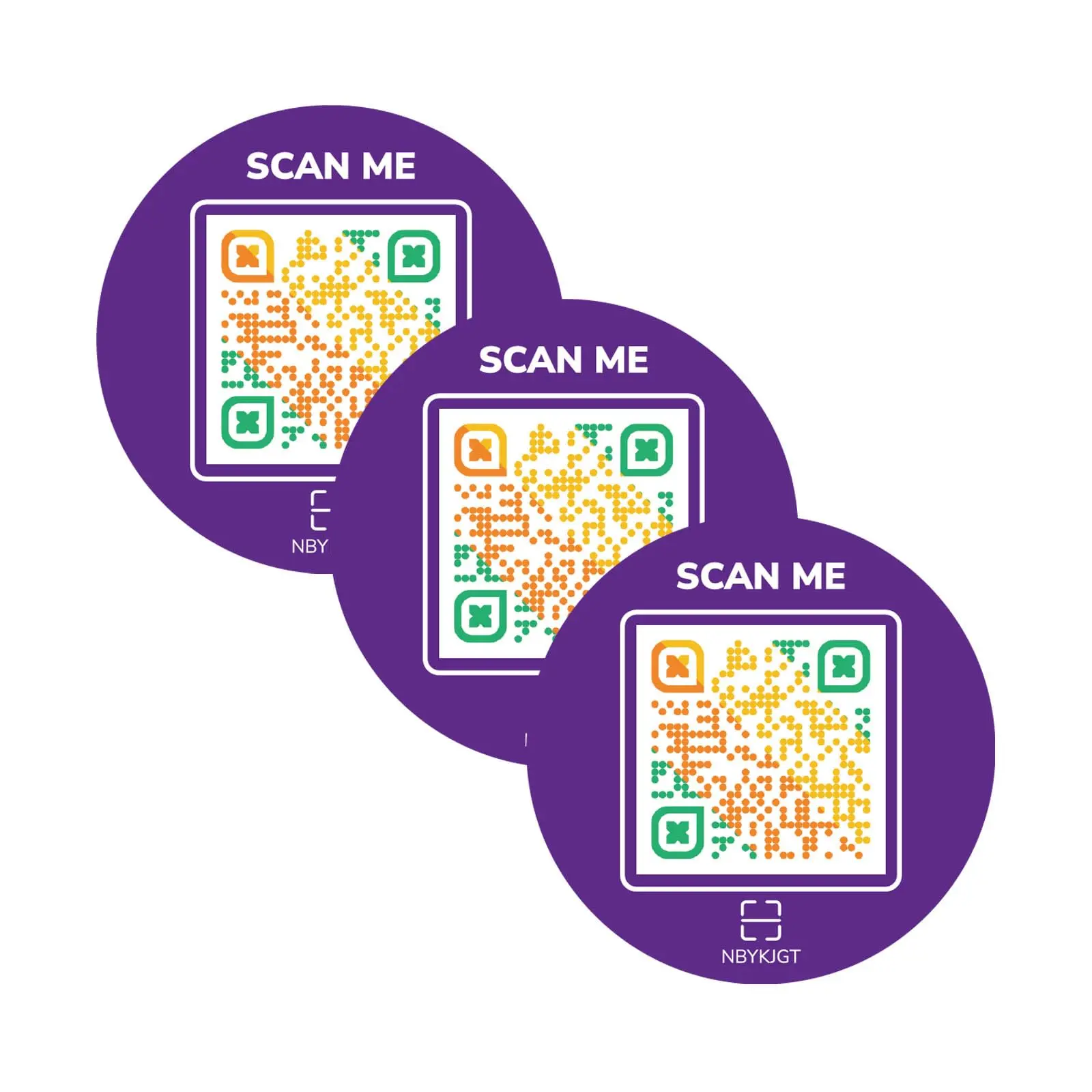 Round Sticker purple-3