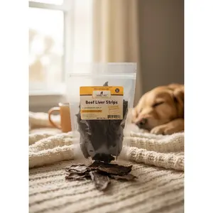 Penny Pet USA Hand Made Beef Liver Strips - 100% Beef - Packed with Vitamins, Air Dried, High Protein, Human Grade