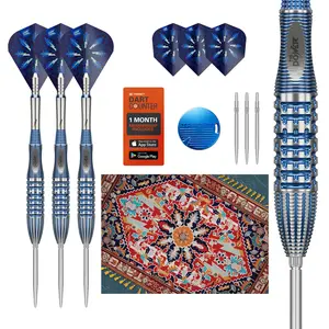 Target Darts Phil Taylor Steel Tip Gx2 Dart Set, 22G/24G/26G | 95% Tungsten Darts, Pro Ultra No.6/Vapor S Flights & Power Titanium Shafts, Swiss Nano Points Silver & SP Tool Included