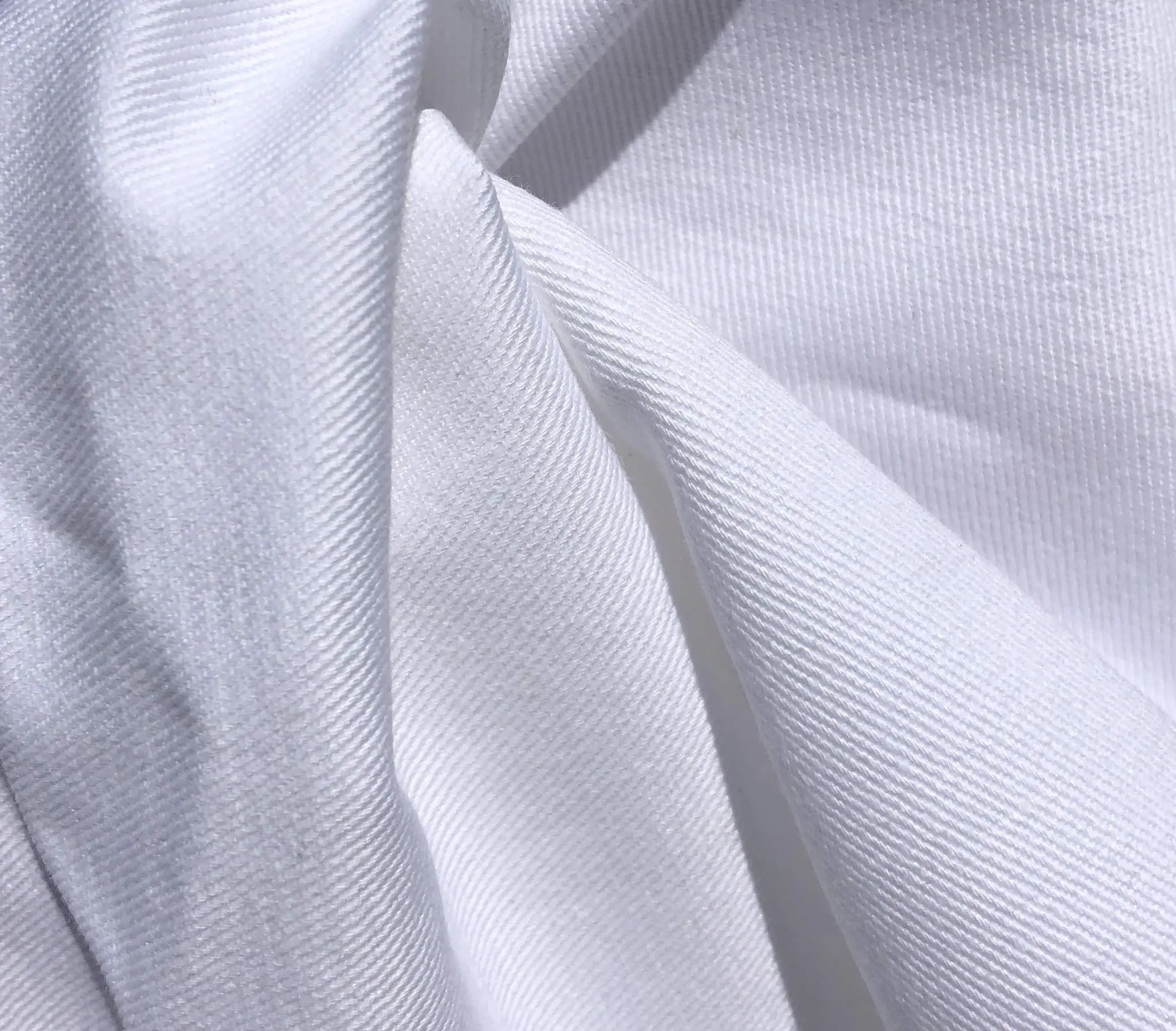 100% Organic Cotton Twill Weave Apparel Fabric - 60 in, 6 oz, White, By the Yard, No 100% Organic Cotton Twill Weave Apparel Fabric - 60 in, 6 oz, White, By the Yard, No