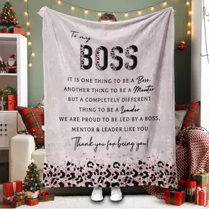 To My Boss Flannel Blanket Mentor Leader Definition Throw Blanket Personalized Blanket Appreciation Gift for Boss Manager Birthday Office Cozy Plush Blanket Heartwarming Blanket Gift