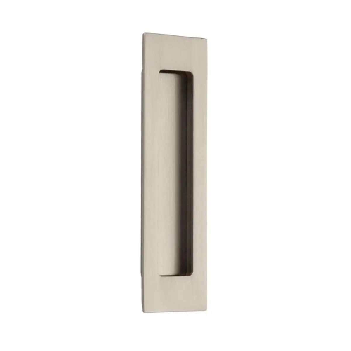 Emtek 220307US15 7 in. Modern Rectangular Flush Pull - Satin Nickel, Brass-Metal Construction for 2' x 7' Sliding Doors