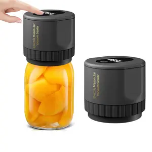 Electric Mason Jar Vacuum Sealer Kit with Wide Regular Mouth Lids for Canning & Food Storage - Ideal for Home Use
