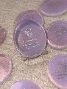 Original design of pink tourmaline mindfulness meditation stone Specialized gifts