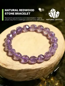 Natural Amethyst Cut Exquisite Bracelet - Amethyst is originally the "Stone of Wisdom", corresponding to the human eyebrow center wheel. It is a handmade and exquisite string for personalized layering/niche dressing. It is a daily eye-catching spiritual a