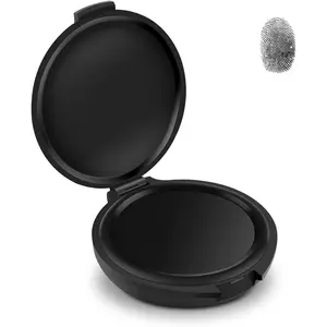 Fingerprint Ink Pads Thumbprint Ink Pad for Notary Supplies Identification Security ID Fingerprint Cards Law Enforcement (Black-1 Pack)