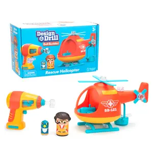 Educational Insights Design & Drill Bolt Buddies Helicopter Take Apart Toy with Electric Toy Drill, Preschool STEM Toy, Gift for Boys & Girls, Ages 3+