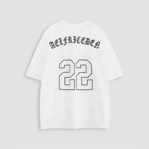 Aelfric Eden Jersey Shirts for Women Y2k Oversized V Neck Graphic Tees Football Number Streetwear T Shirt Tops