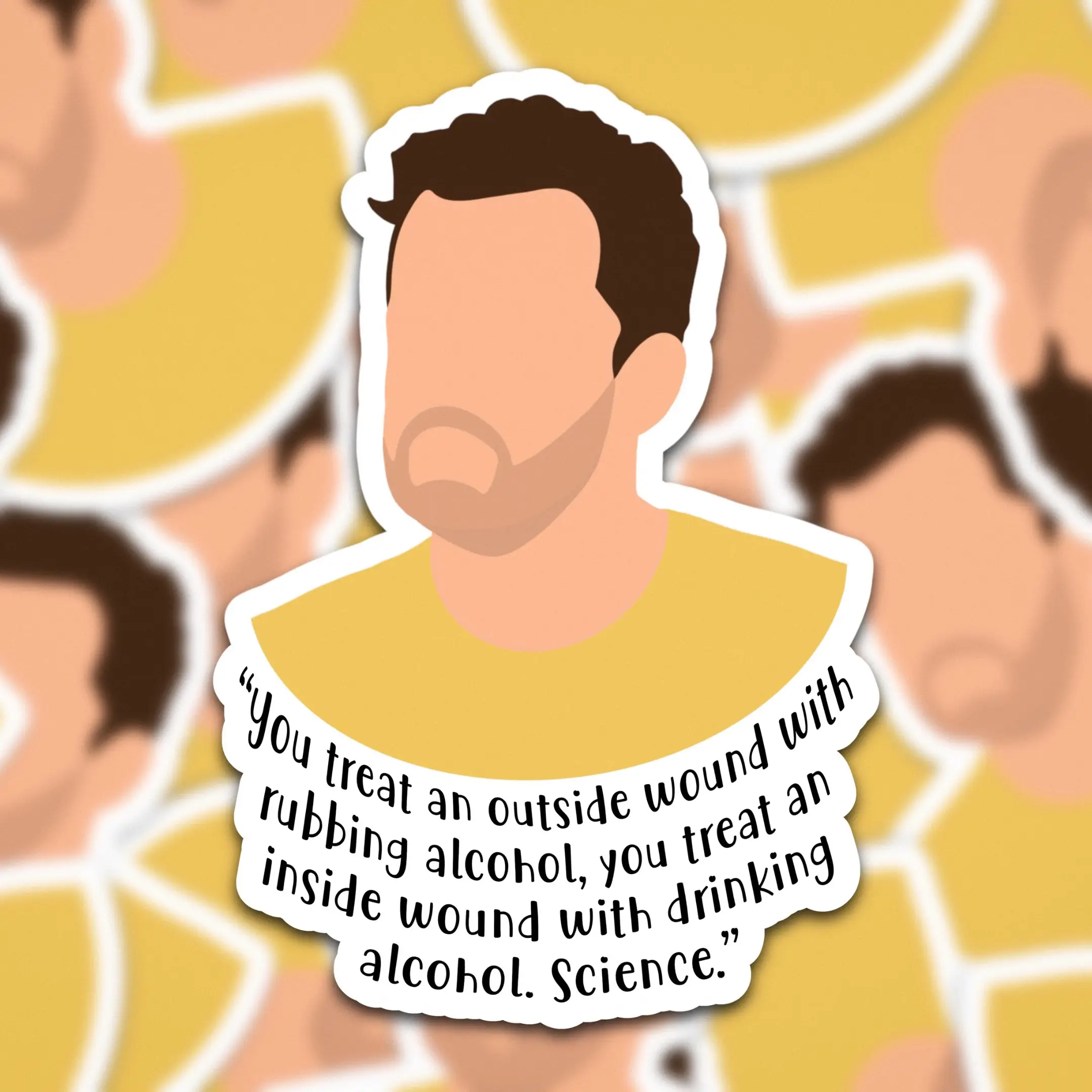 Nick Miller Rubbing Alcohol Sticker